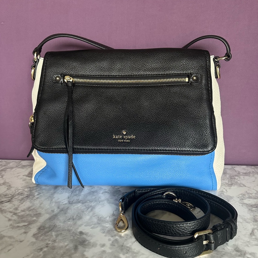 Kate Spade Cobble Hill Leather Cross-Body Satchel  with detachable Strap